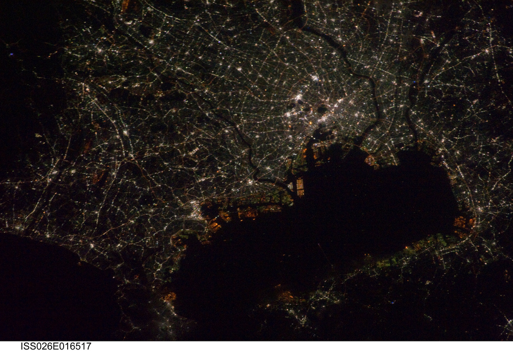 Tokyo, Japan at Night (NASA, International Space Station, 01/09/11)